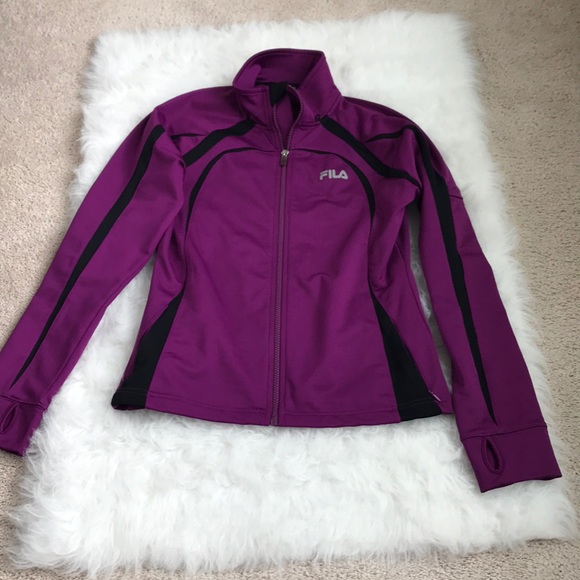 purple fila jacket